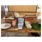 Pig, Bowl, Dishes, Straw Bale, Misc