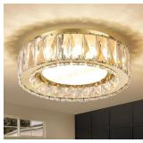 Dimmable Luxury Crystal LED Flush Mount
