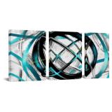 LevvArts Abstract Canvas Wall Art - Teal