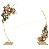 Metal Open Arch Backdrop Stand Set (Gold)