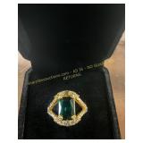 Ladies Oval Cut Gemstone Ring Size 6