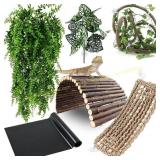 Bearded Dragon Tank: Hammock, Bridge, Vines