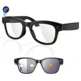 AI Smart Glasses with 8MP Camera (Carbon)