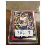 Tyson Bagent Auto RC Card