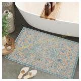 Green Bath Rug: Non-Slip Shag 20x32
