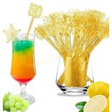 Gold Glitter Swizzle Sticks 7.5" (100)