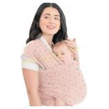KeaBabies Baby Wrap Carrier - Pink Daisies
