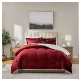 WHITE QUEEN Swift Home Plush Reversible Comforter