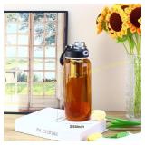 Cooker King 34oz Tea Bottle w Infuser Glass Bottle