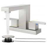 Cobbe 4-Inch Square Bath Faucet, Nickel