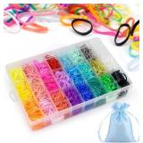 Colorful Hair Rubber Bands 2000 pcs, 24 colors