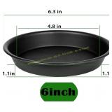 6 Inch Plant Saucer Tray Set (6", 4-19") Black