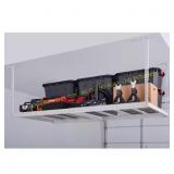 Adjustable Ceiling Mount Garage Rack, White