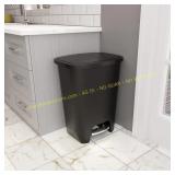 Glad Trash Can with Lid 20 Gal - Black