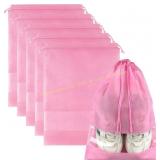 Travel Shoe Bags, Pink, X-Large, 5 Pack