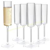 Ciaell 24 Pack Plastic Champagne Flutes 6 oz