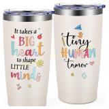 Gtmileo Daycare Tumbler, 20oz, Off-White