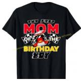 Too Fast Mom of the Birthday Boy Race Car Tee 2XL