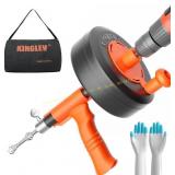 Drain Snake 25ft Auger with Drill Adapter