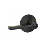 Schlage Latitude Matte Black Bed/Bath Lever