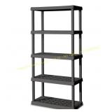 Gray 5-Tier Garage Shelving Unit (36x75x18)