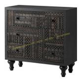 COZAYH Farmhouse 3-Drawer Dresser, Black