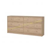 Portland 6-Drawer Dresser in Oak 56.34W