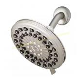 Brushed Nickel 6-Spray Drencher Shower Head