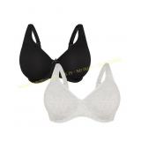 Fruit of the Loom Women s 2-Pack Bra - Gray Sz 46D