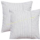 Boho Striped Pillow Covers Navy 18x18 One Only
