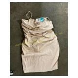 Size L Vanity Fair Sleek Full Slip, TAN