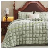 Laurel 3-piece Puff Comforter Set, Queen