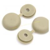 uxcell 4mm Beige Hinged Screw Cover 40 Pack