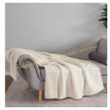 Berkshire Chenille Knit Throw, Velvet Cream