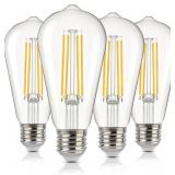 ALAMPEVER ST19 Dusk-to-Dawn LED Bulbs, 4-Pack