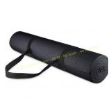 Fitvids Non Slip Yoga Mat with Knee Pad Black