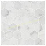 Carrara White Hex Tile 12 x12 x8mm Mosaic (Bidx22)