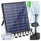 POPOSOAP 6.5W Solar Fountain Pump with Battery