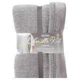 Berkshire Chenillie Knit Throw 60x70in Gray