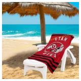 Northwest NCAA Stripes Beach Towel, Utah Utes