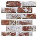 3ct 3D Brick Wall Panels Peel & Stick 12" PVC