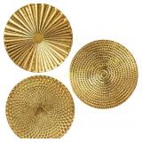 Briful 12" Gold Metal Starbursts Set