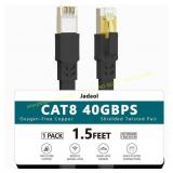 Cat8 Ethernet Cable, Outdoor/Indoor, 1.5ft