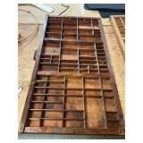 Antique Wooden Printer Drawer