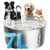 Dog Water Fountain for Large Dogs, 7L/1.8Gal