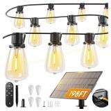 addlon 192FT solar outdoor string lights