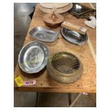 Pewter Pieces,Etched Bowl w/Caged Lid, Misc