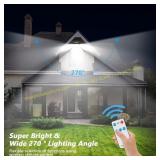 Solar Outdoor Lights, IP65 3-Head Flood Lights