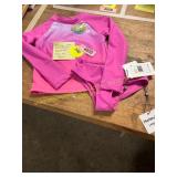 3T Hurley Pink Rashguard Swimset