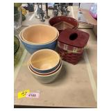 Nesting Bowls, Longaberger Kleenex Box + Basket